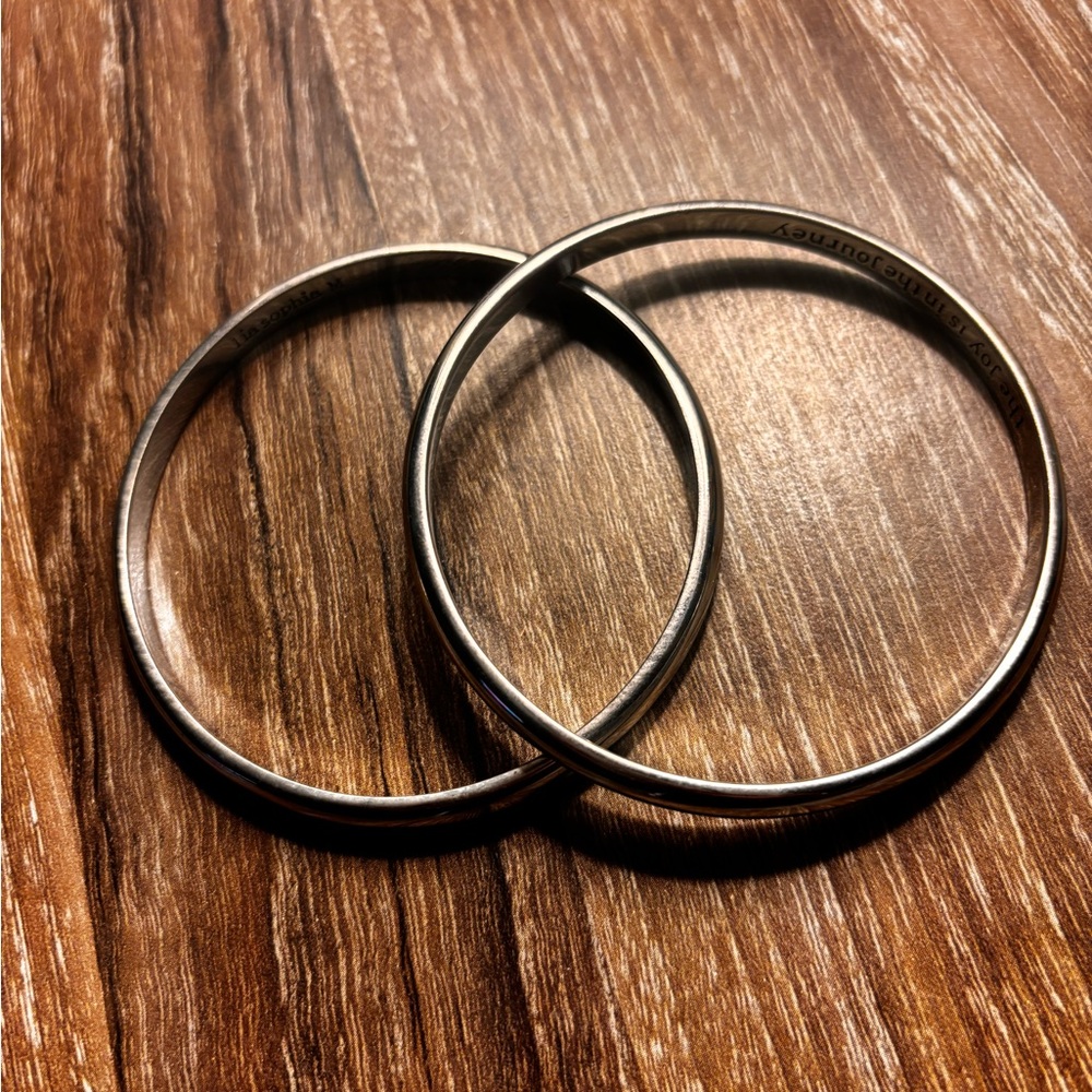 Silver Bangle Bracelets - image 1